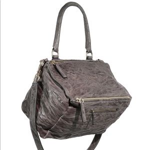 Givenchy 'Medium Pepe Pandora' Leather Satchel Charcoal Bag Shoulder Messenger